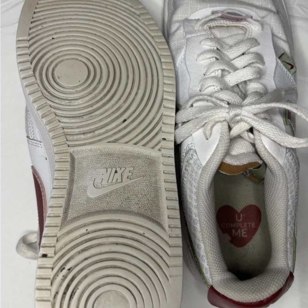 Nike Court Vision Low Valentines Day U Complete Me CU7847-100 Men’s 10  White - Picture 9 of 9